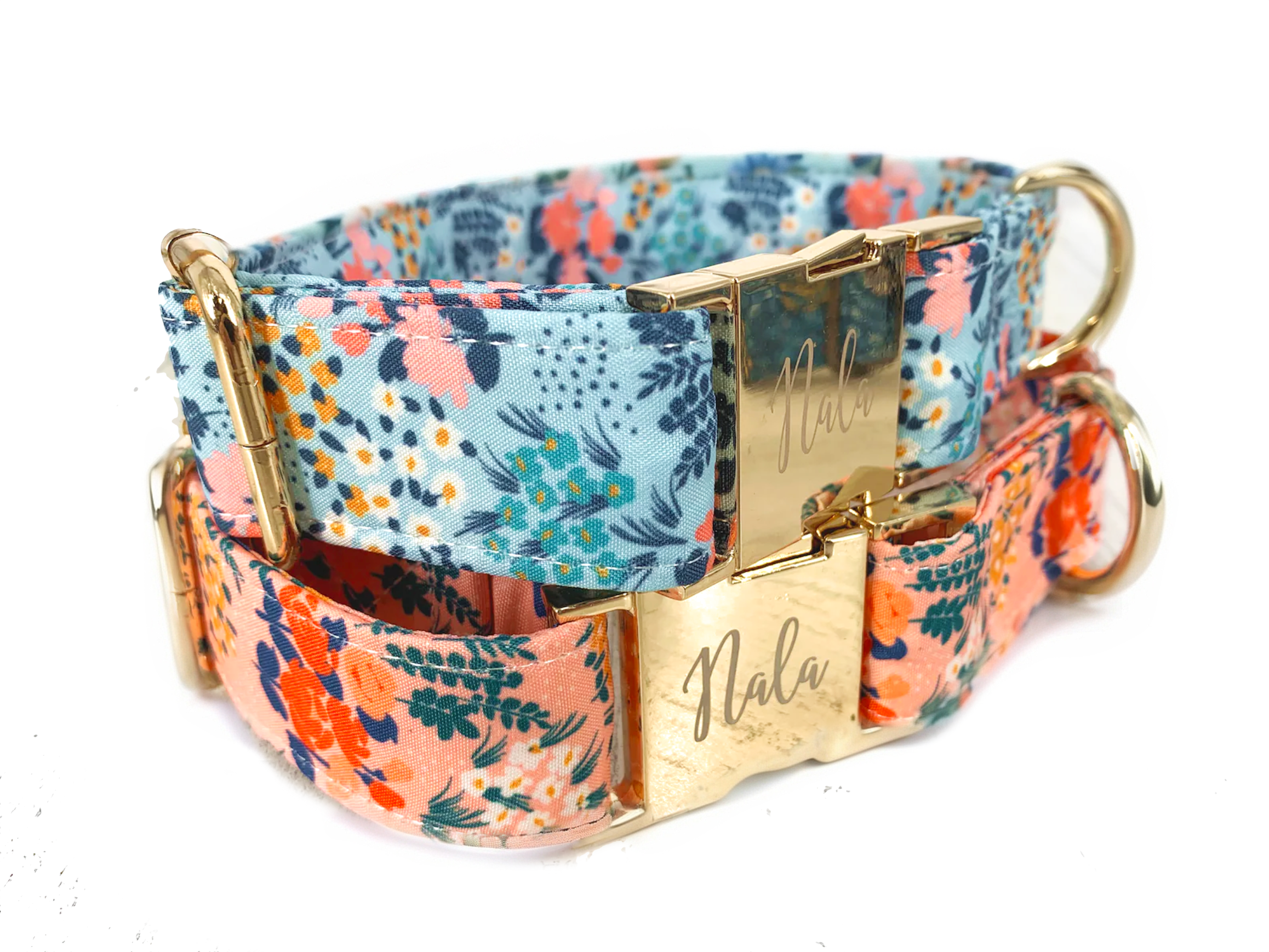 Floral print clearance dog collar